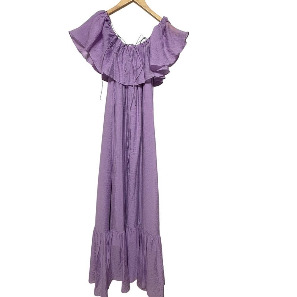 & OTHER STORIES Frill Maxi Dress in Purple 4 NWT - Picture 13 of 15